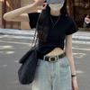 Slim Fit Y2K Crop Top Chic Tees Shirts Women Fashion Short Sleeve T-shirt  Streetwear