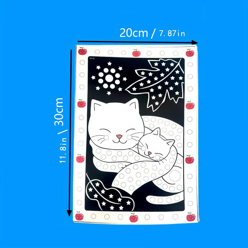 10 Blatt/Packung Lustige Puzzle-Punktaufkleber für Kinder, niedliche Cartoon-Tierzeichnungen, Mosaikaufkleber, frühkindliche Lernförderung, Geduld