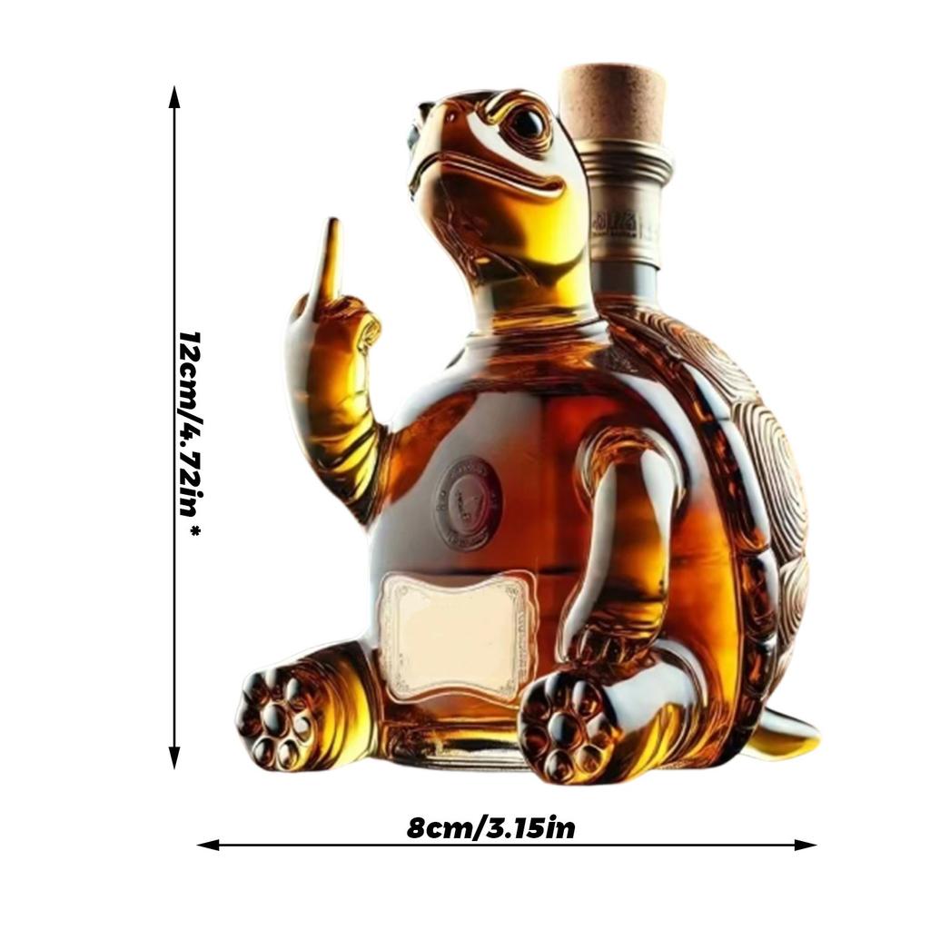 Tortue Geste du Milieu à 3D Carafe à Whisky Bouteille Verre à Whisky Tortue Pour Bar Bureau Décoration de Maison Carafe à Vin Unique