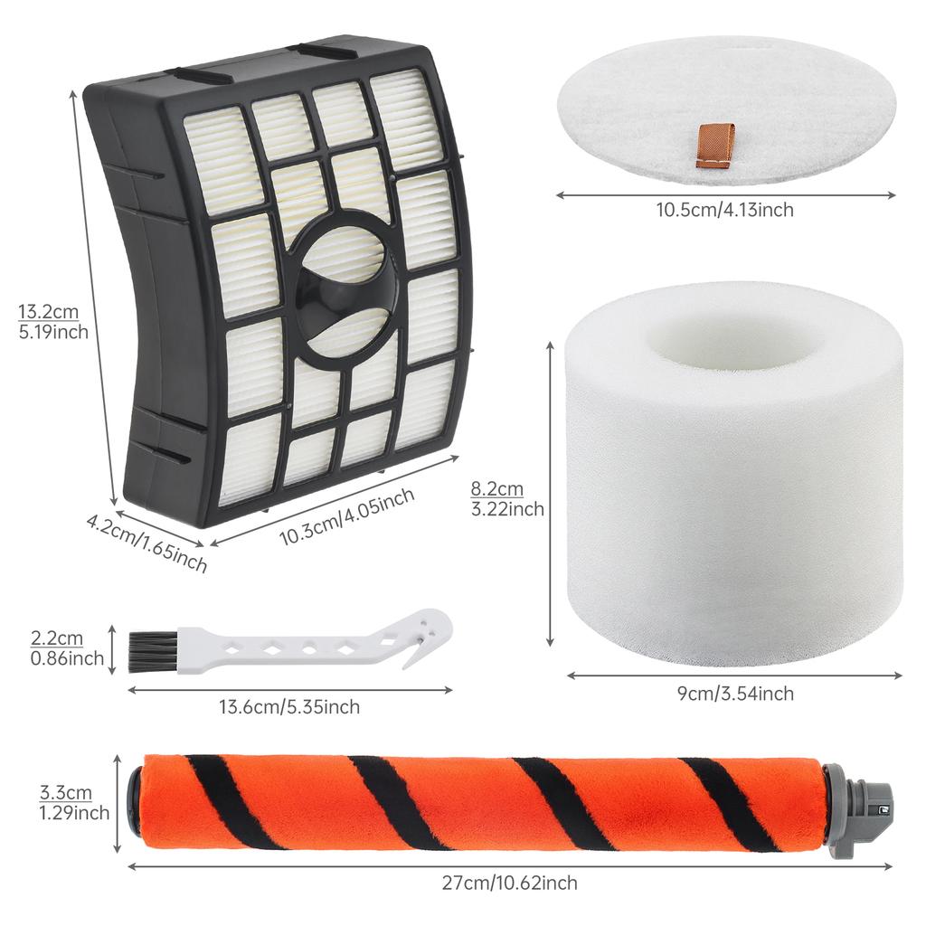 Replacement Fit For Shark APEX DuoClean AZ1002 AZ1000 AZ1000W AX950 AX951 AX952 Vacuum,Part # XFF650 & XHF650 & 1173FT950