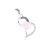Rose Chalcedony Gemstone 925 Sterling Silver Gift Jewelry Zircon Pendant 1.37" CZP-5-17