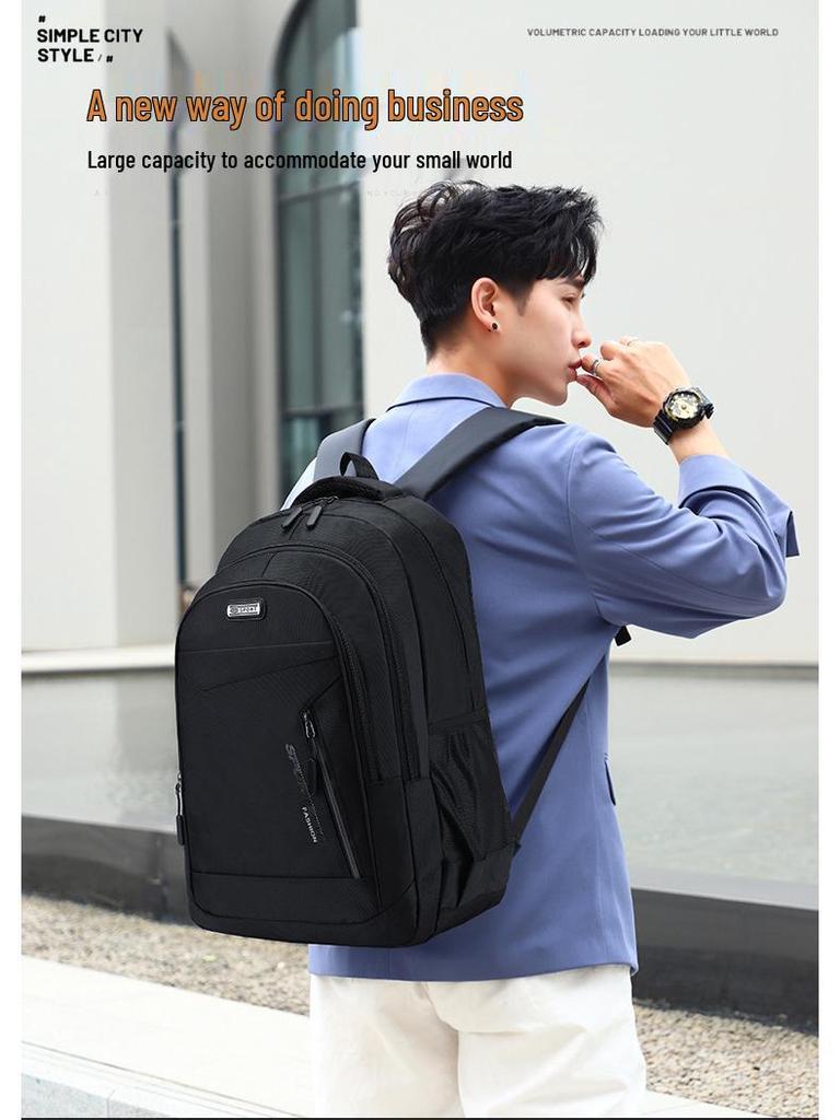 Men's Casual Large-Capacity Computer Backpack - Stylish Schoolbag