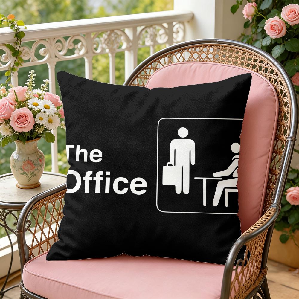 Funny TThe OOffice Cushion Cover Soft Plush Throw Pillow Cover DoubleSided Decorative Cushion Case Sofa Bedroom Home Decor