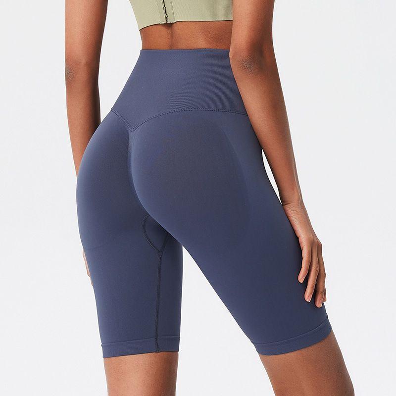 High Waist Peach Hip Fitness Shorts Women's Half Length Cycling Pants 2024 New Arrival Hip Lifting Sports Pants Running Quick-Drying Yoga