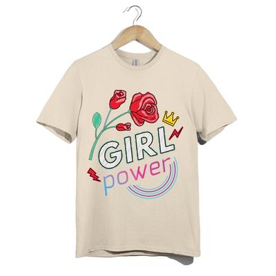 Empowerment T-Shirt Unisex Mädchen Top Power Rose Feministische Krone Grafik Geschenk T-Shirt