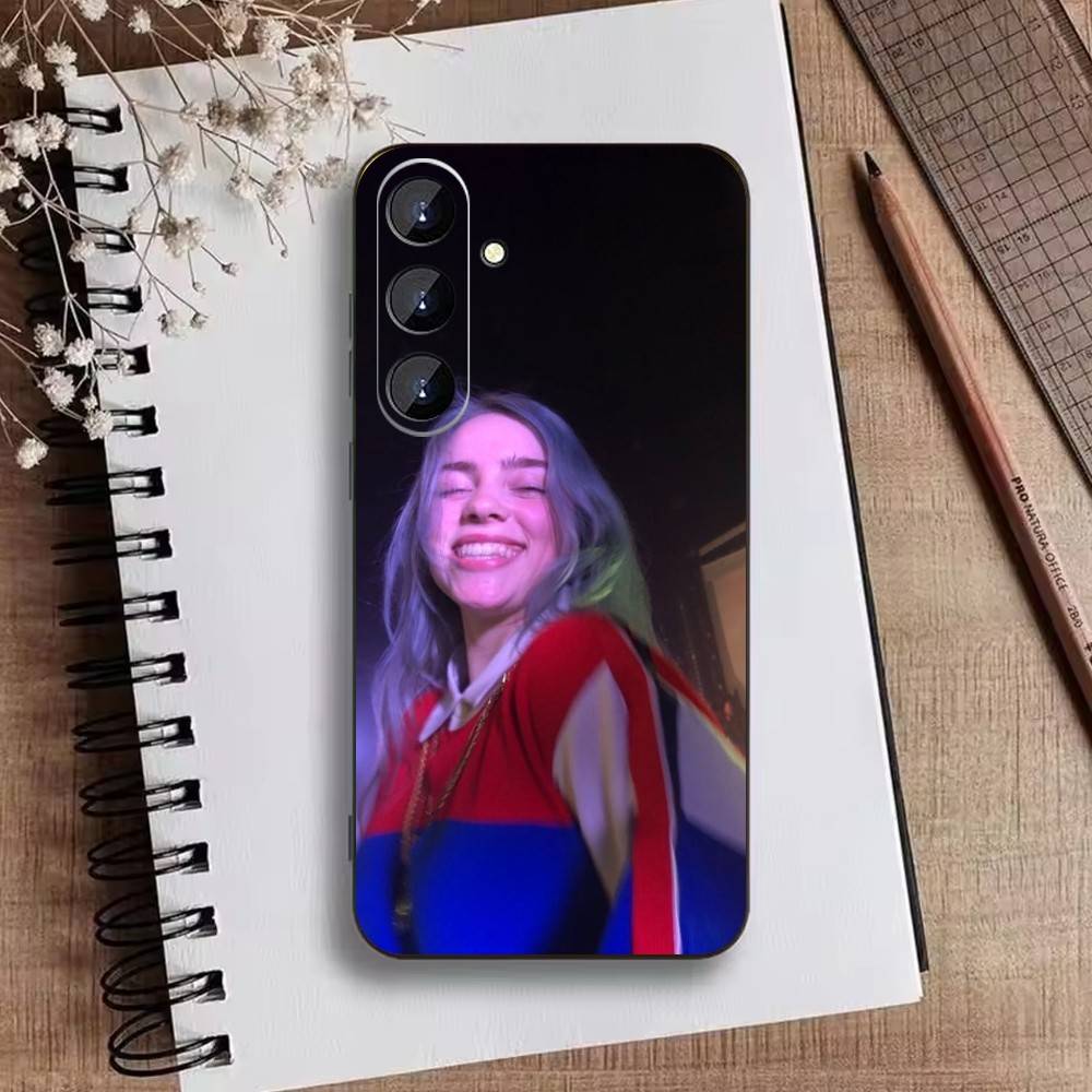 S-Singer B-Billie Eilish  Phone Case For Samsung Galaxy A73,A72,A71,A70,A52,A51 Others Soft Black Cover