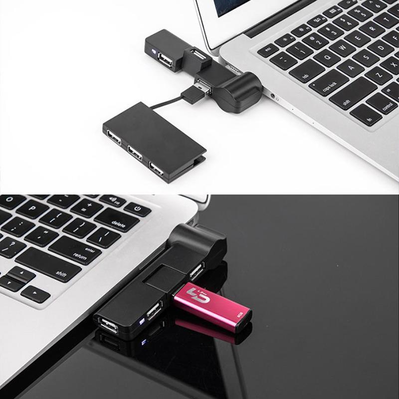 

Мини-USB вращающийся 4 порта USB-концентратор сплиттер кабель для передачи данных разъем адаптера