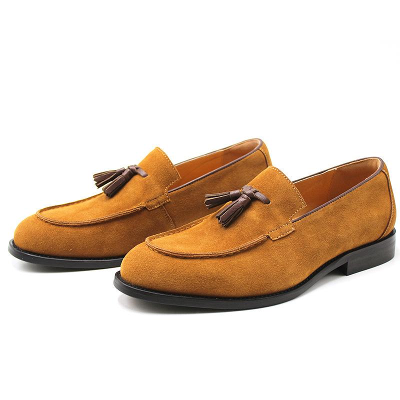 Men's Casual Business Leather Shoes Men Fashion Tassels Wedding Party Loafers Mens Classic Retro British Style Flats