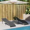 VidaXL Sun Lounger and Cushion Light Grey 55x199x50 Cm Braided Resin, Sunbed, Reclining Sun Lounger, Bed of 368250