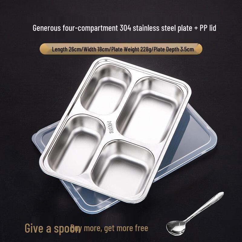 DM 304 Stainless Steel Divided Lunch Box