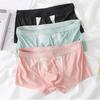 Boxer Underwear Men High Elastic Breathable Holes 3D Cutting Shorts Briefs Solid Color 3D U-Convex Panties Daily Wear