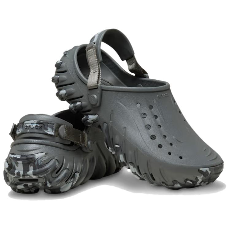 Crocs Echo Comfortable Simple Clogs Unisex Footwear Gray 212095-0IE