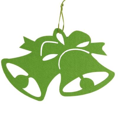Christmas Ornament Felt Bell Pendant 30 Cm Green