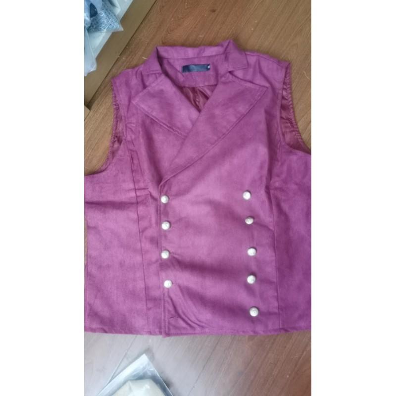 Vestă de afaceri pentru bărbați, de culoare solidă, cu nasturi dubli, croială slim, cu guler de costum, pentru primăvară și toamnă