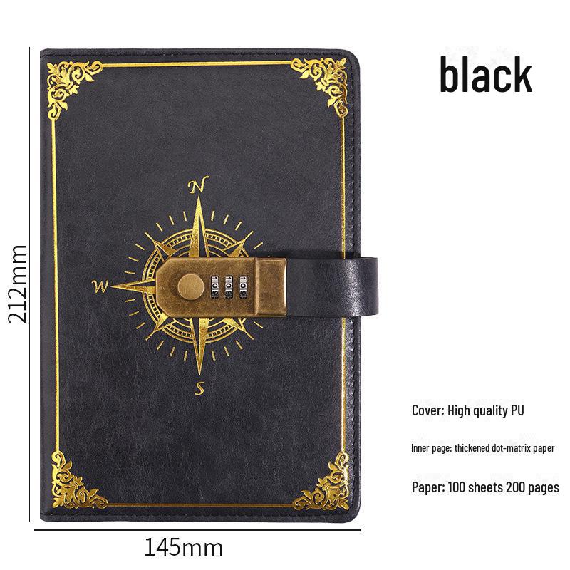 Zestaw notesu A5 w stylu retro z hasłem w pudełku prezentowym: Dziennik spotkań biznesowych z możliwością personalizacji logo.