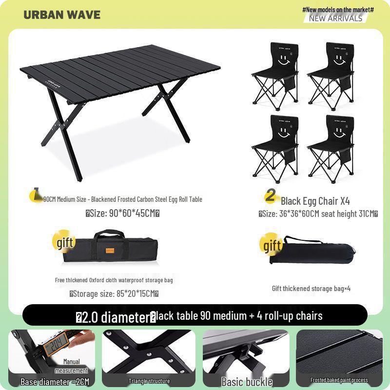 Portable Outdoor Folding Table and Chair Set for Camping and Picnic