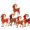 2D Flat Goat Pendant Shining Animal Hanging Decoration Zodiac Goat Souvenir  Holiday Party Decor
