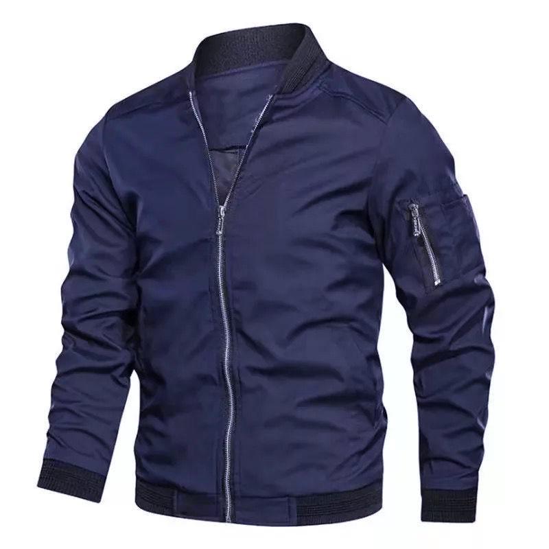 2023 Spring Korean Style Men's Thin Jacket - Long Sleeve, Urban Stand Collar, Casual and Fashionable