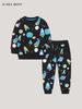 Autumn Rocket Print Toddler Hoodie & Pants Set - European Style Boys' Sports Outfit