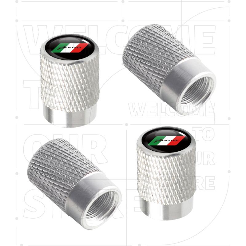 Für Panda Punto Tipo Italienische Flagge Abarth LOGO 4 Stück Auto Rad Reifen Ventil Aluminium Kappen Reifenventil Kappen Luftstaub Wasserdicht