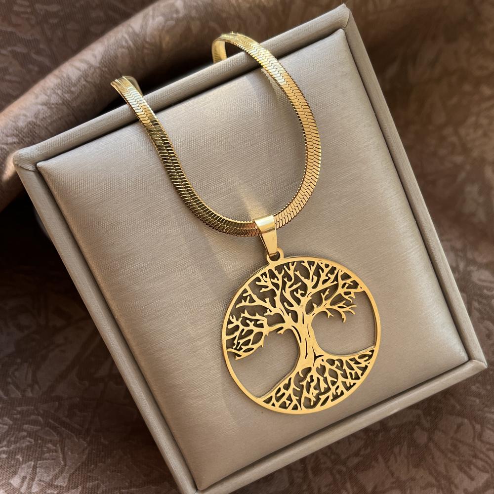 Edelstahl Übertrieben Punk Groß Rund O-förmig Anhänger Halskette Damen Herren Klobig Schlangen Klinge Kette Grunge Steampunk Schmuck