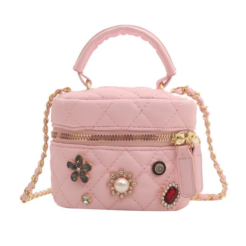 

2024 New Kids Bag Fashionable Chain Bag For Girls Parent-child Handbag Cute Crossbody Bag рожевий