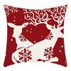 New Christmas Elk Santa Elk Print Pillow Home Sofa Cushion Cover