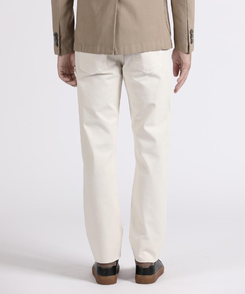 PANICALE Ivory Modern Fit Cotton Pants