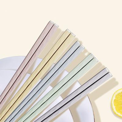 Alloy Chopsticks - Suitable for Household Use, with Anti-slip and Heat-resistant Properties, High Appearance Quality, One Set for One Person.