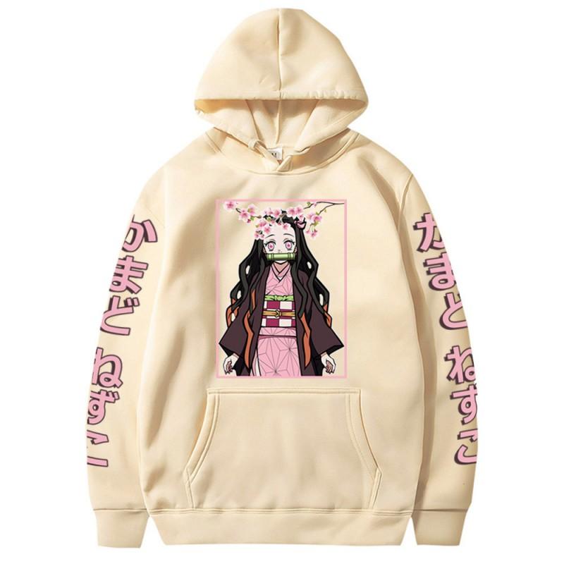 Demon Slayer Hoodie Kimetsu No Yaiba Nezuko Cosplay Sweatshirt Unisex Winter Warm Oversized Pullover
