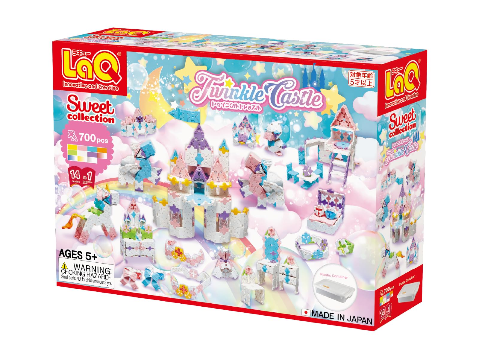 

Пластиковый контейнер Yoshiritsu LaQ Sweet Collection Twinkle Castle L009197 Ver. (700 шт.) [Новые характеристики] белый