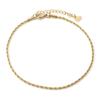 Fashion Stainless Steel Link Chain Anklet Gold Color Bracelet For Women Barefoot Beach Leg Chain Summer Jewelry Gift 23.5cm Long