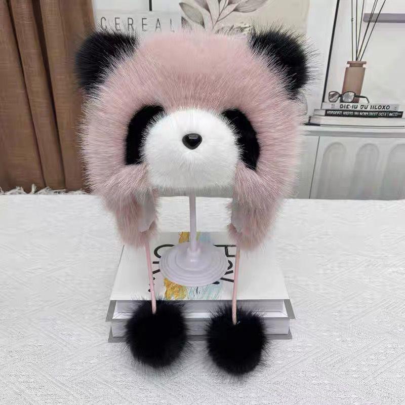 

Women s Winter Faux Fur Teddy Bear Hat with Ear Protection - Thick, Warm, Windproof, and Fashionable One Size