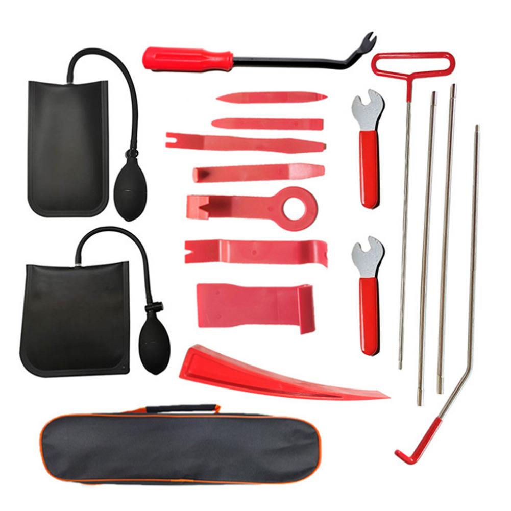 Gereedschap met lange reikwijdte Auto-uitsluiting 18 STuks Garagedeur Haak Auto Noodhaak Automobiele Gereedschapskisten Gereedschap voor Ontgrendeling op Lange Afstand