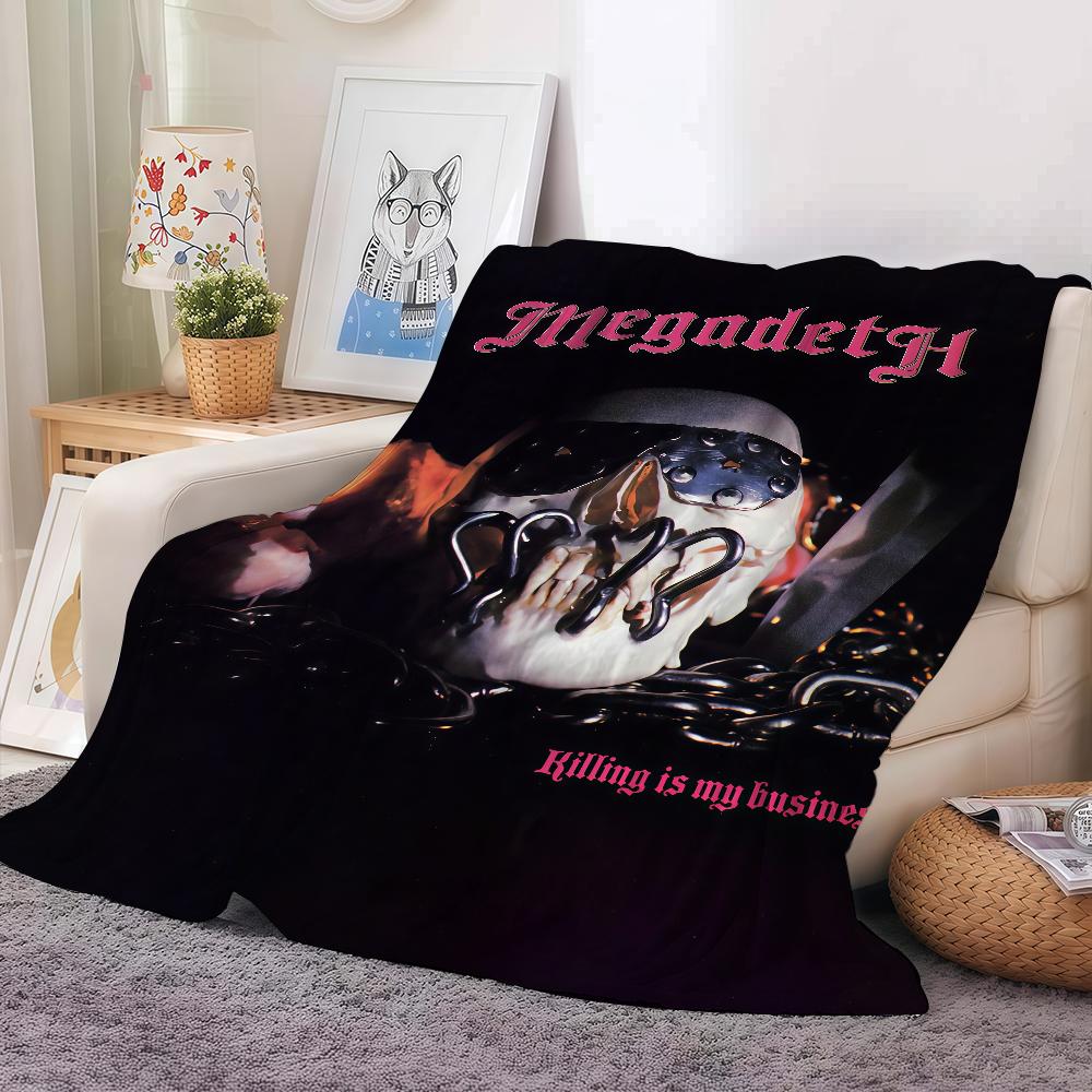 M-megadeth Band Blanket Warm And Soft Suitable For Bedroom Living Room Sofa Bed Office Travel Camping