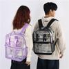 Sac à dos transparent en PVC pour le voyage et l'école avec design imperméable pour hommes et femmes