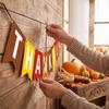 Thanksgiving Themed Swallowtail Bunting for Party Decorations, Fall Celebration