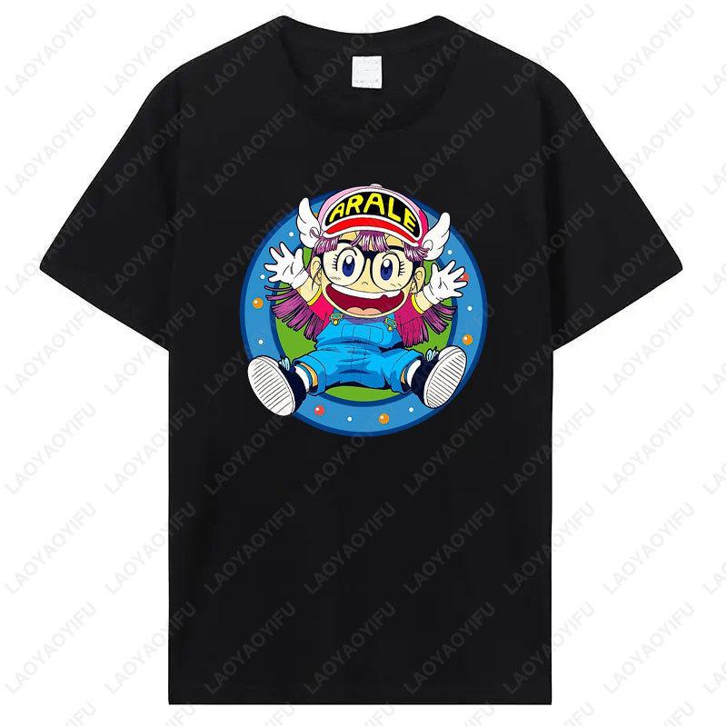 Arale Printing T Shirt Funny Man Women Cotton Tshirt Anime Print  Manga Clothing Vintage Fashion Streetwear Kawaii Casual Wear