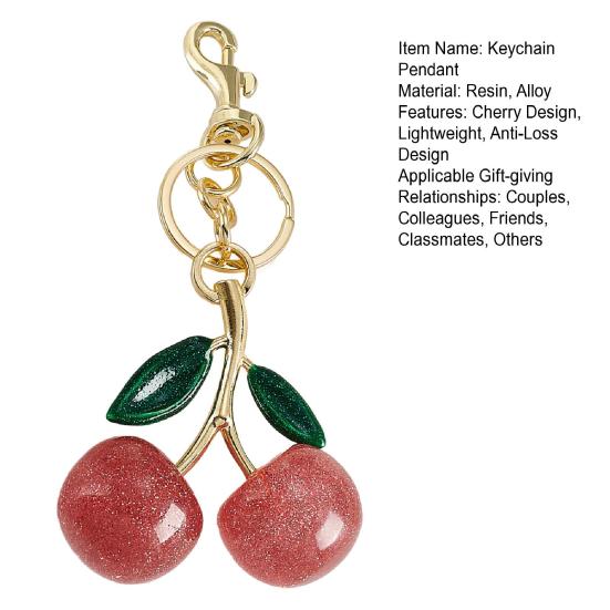 Брелок Підвіска Смола Вишневий Дизайн Ланцюжок для ключів із гілками зі золотої сплаву Надійна застібка-омар Гачок проти втрати Аксесуари для сумок Ключів Телефону