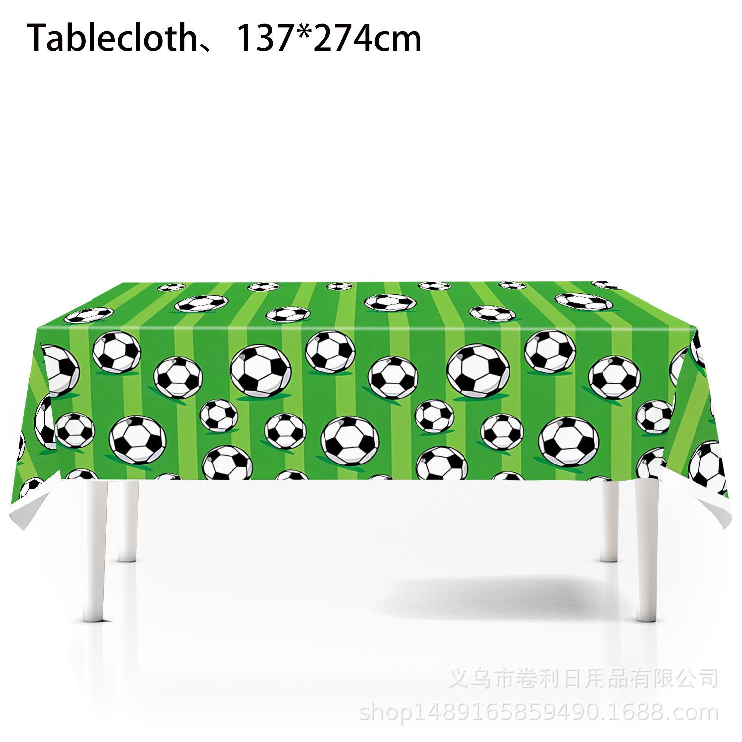 

Футбольная тематическая вечеринка, принадлежности, украшение на день рождения, скатерть, одноразовая полиэтиленовая скатерть, футбольная скатерть, скатерть Tablecloth 137 * 274