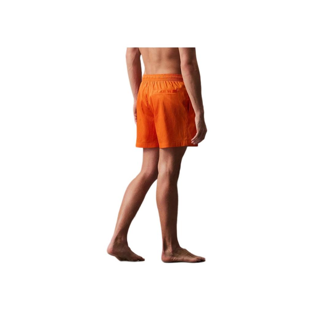 Calvin Klein Tear-Resistant Drawstring Elastic Waist Pocket Swim Shorts Men Swim Shorts Deep-Burgundy KM0KM01023-SE9