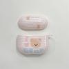 Japan and South Korea Pink Striped English Bear for AirPods 1 /pro1 Earphone Protective Case Cover Second and Third Generation New Models