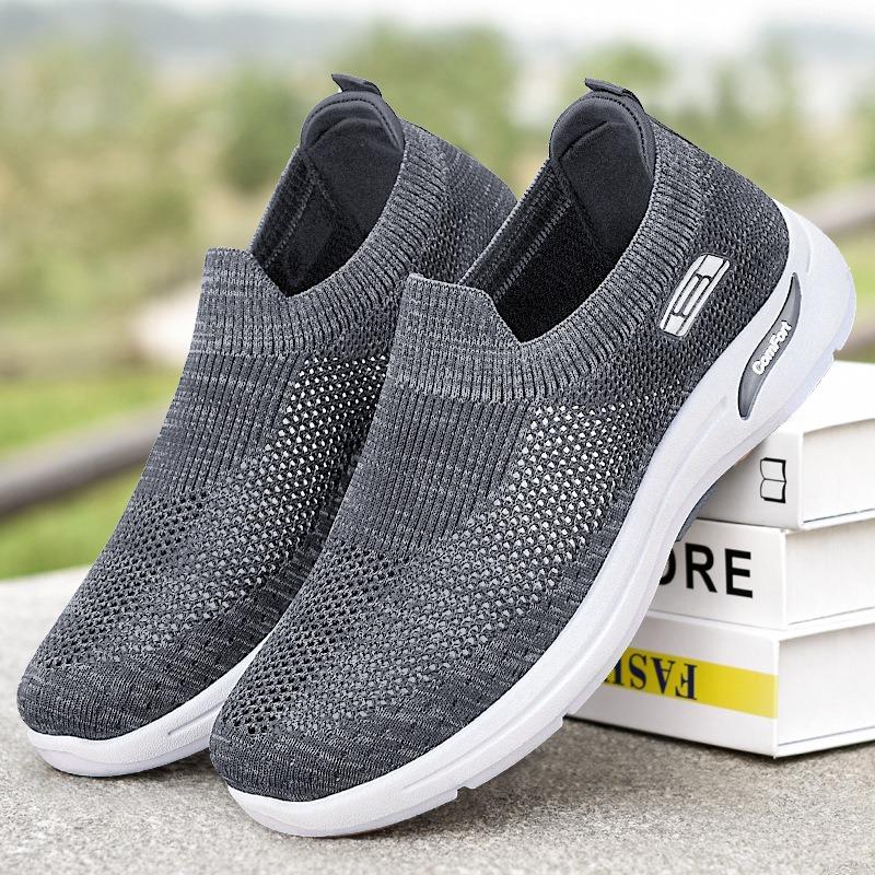 Shoes Men's Summer Fly-woven Mesh Single Shoes Medium Old Dad Shoes Men's Shoes Men's Shoes One-pedal Casual Shoes