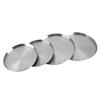 Conjunto de 4 Peças Tampas de Queimador de Fogão de Aço Inoxidável Proteção para Fogão