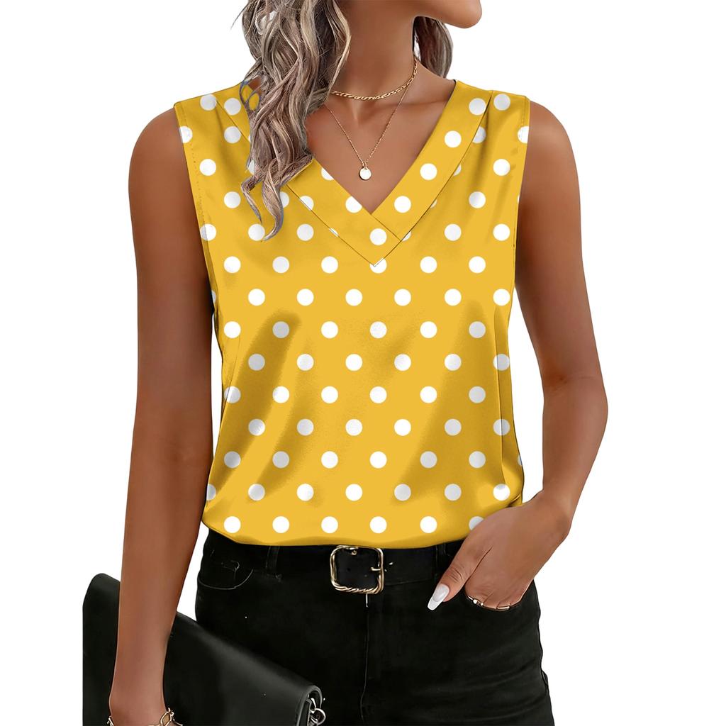 Women's fashionable polka dot printed blouse