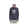 Adidas Originals Trefoil Large Logo Crew Neck Sweatshirt Men Tops Navy HE9490