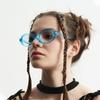 81381 Bonbonfarbene Sonnenbrille mit kleinem Rahmen Damen, Beliebte Farbe Gläser Retro Brille UV-Schutz