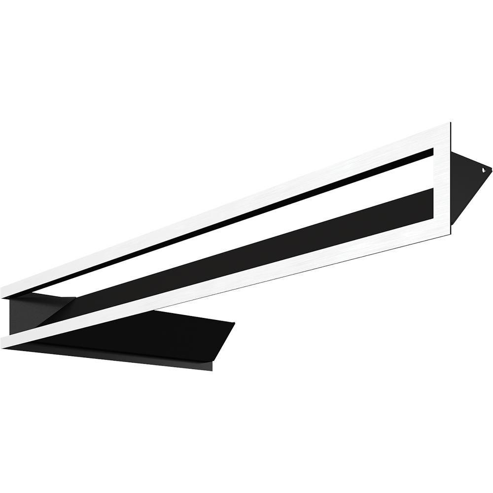 Vent Cover LUFT Corner Right 40x80x9 Polished Slim
