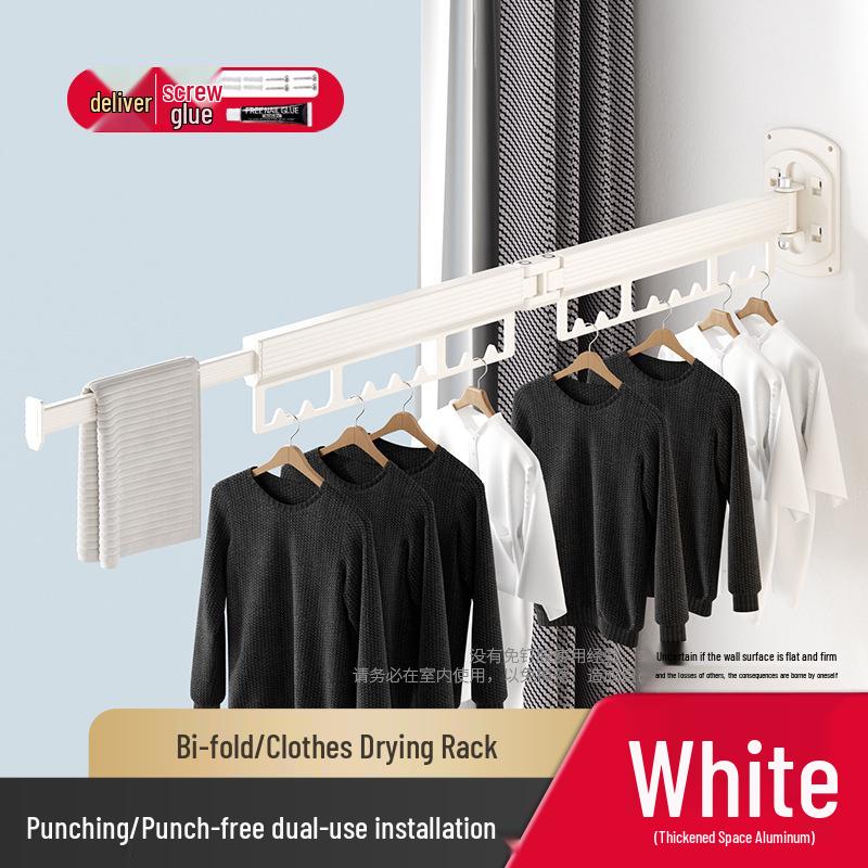 Retractable Wall-Mounted Multi-Functional Indoor Drying Rack