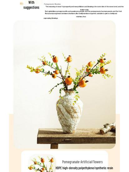 Jingdezhen Wabi-Sabi Keramikvase für Trockenblumen - Retro-Stil für Wohnzimmer oder Esstisch